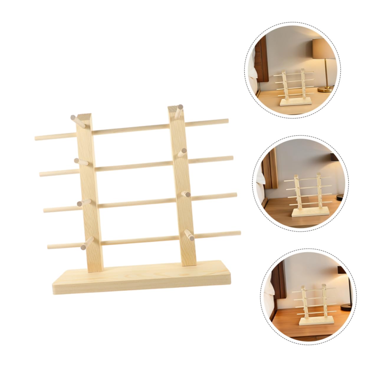 2piezas Expositor De Gafas De Madera Unidades Soporte Multicapa para Tiendas y Mostradores Expositor De Gafas De Madera para Dormitorio