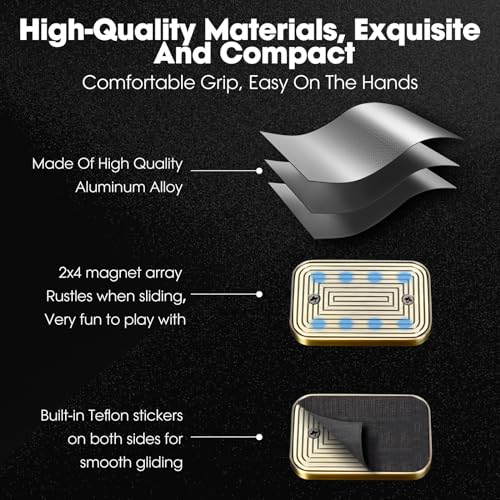 Image of Fidget Slider for Adults - Brick Slider Metal Fidget Toys, Anxiety /ADHD /Annoy Relieving EDC Metal Fidget, Stress Reducing Toy - Gift for Adults (Silver)