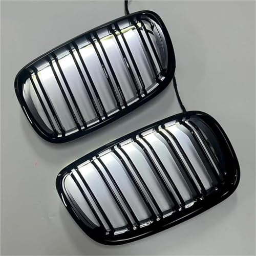 Calandre avant LED pour BMW X5 X6 E70 E71 look moderne noir - 2
