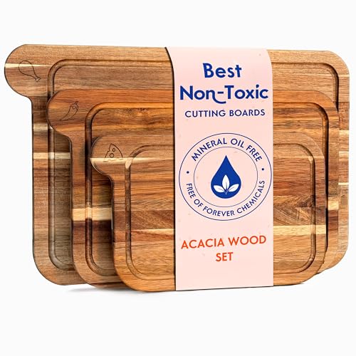 Non Toxic Cutting Board Set – Made of FSC Acacia