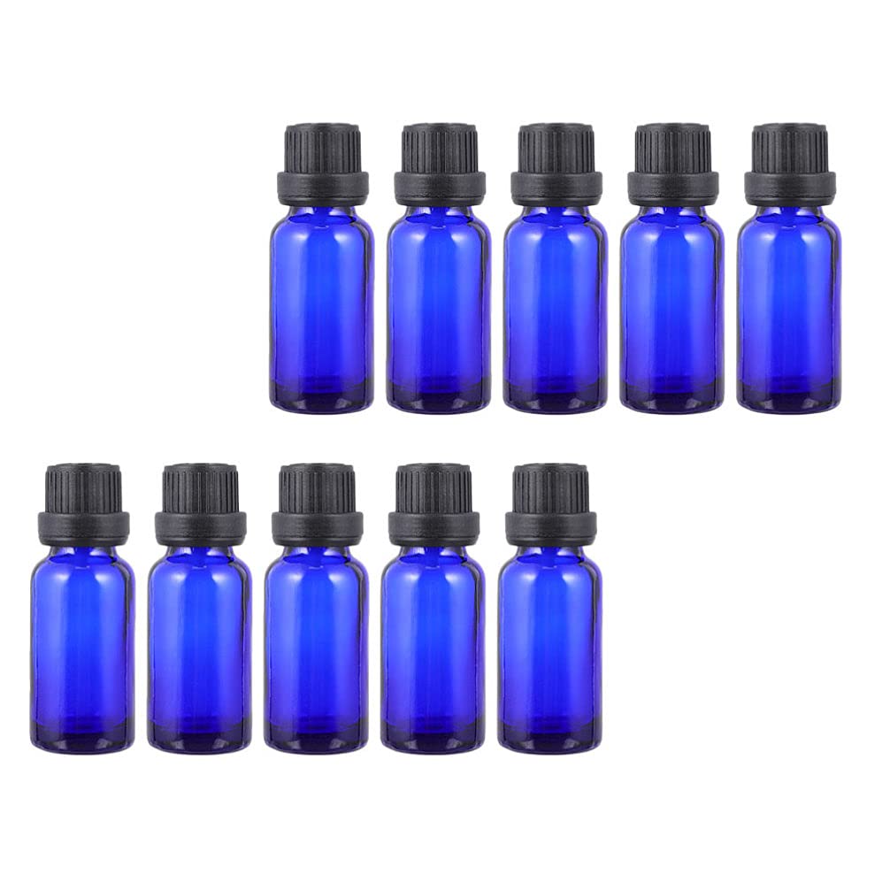 12pcs 30ml Glass Empty Essential Oil Bottles Blue Essential Oils Sample Bottles Small Sample Glass Jars Container