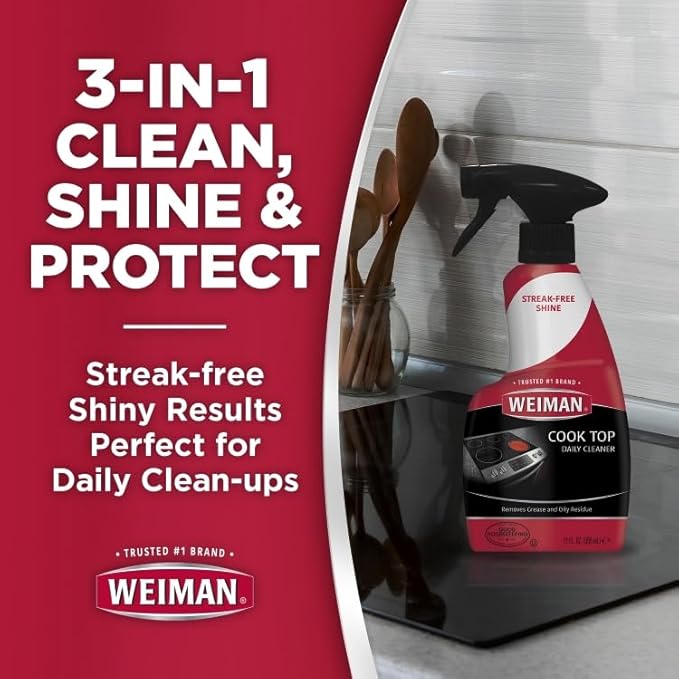 Limpiador para Cocina Weiman Glass Cooktop Cleaner 12 oz miniatura 4