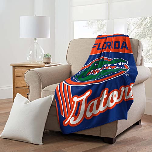 Florida Gators 46 x 60 NCAA Officially Licensed Throw Blanket Super Soft Lightweight Fleece Blanket for Game Day Dorms Couch Travel & Tailgating Comfort