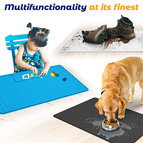 Image of The Original Under Sink Mat - Silicone Waterproof mat, Trimmable, Easy to Clean, Kitchen cabinet liner, Under sink protector mats, Drip Tray with Lip - 34 inch x 22 inch or smaller