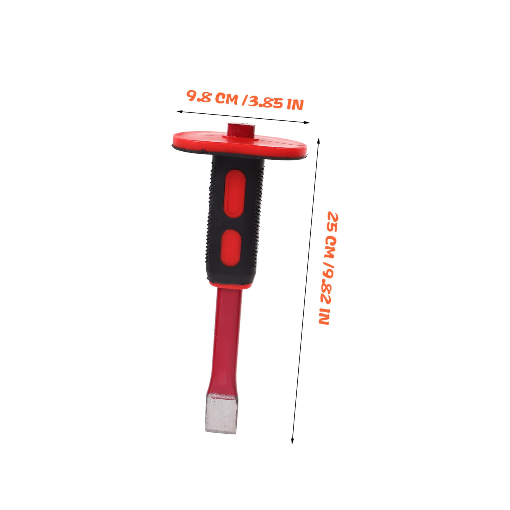 Set Scalpelli per Calcestruzzo e Roccia da 250 Mm in Acciaio al Cromo Vanadio Temprato, Impugnatura Ergonomica Antiscivolo e Protezione Mano, Utensili per Muratura e Demolizione,