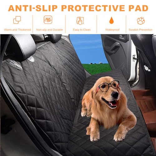 Dog Seat Covers For Cars Back Seats | Rear Car Seat Protector Cover For Dogs | Universal Size 133cm Waterproof Non-slip Scratch-proof Dog Car Backseat Protector Mat For Auto Van Suv - Image 6