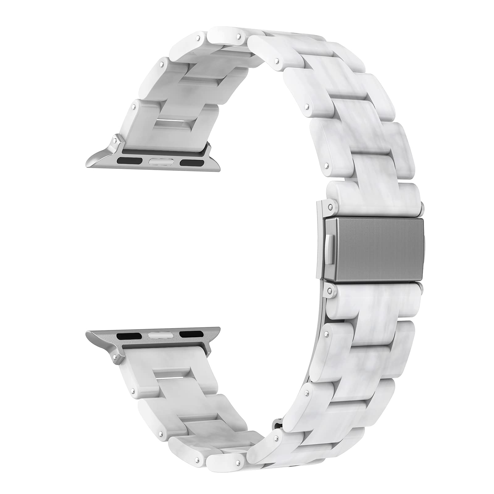 MAIRUICompatible with Apple Watch Band Series 7 SE Slim Resin Bracelet Wristband Lightweight Strap Replacement for iWatch Series 6/5/4/3/2/1, Sport/Edition