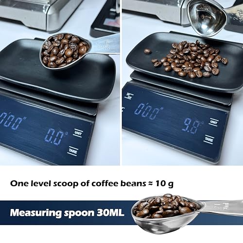 Miniatura 4 de Neouza Juego De 3 Cucharillas De Café De Acero Inoxidable 304, 30 Ml, Cuchara Dosificadora Para Granos De Café, Té Suelto, Azúcar, Harina