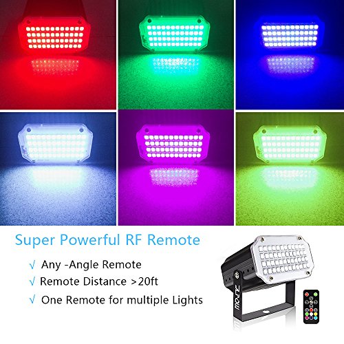 Strobe Light With Remote, Jlpow Sound Activated Halloween Mini Strobe Lights, Super Bright 48 Rgb Led, Remote Control Flash Stage Lighting, Best For Dj Party Show Club Disco Karaoke #TOP1