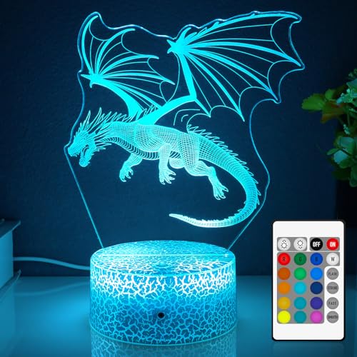 Image of ZeHaiYlf Dragon Night Light Gift, 16 Color Changing dimming Children