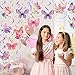 Pajean 30 Pieces Butterfly Party Decorations Watercolor Purple Butterfly Hanging Swirls Decorations Summer Themed Swirls Garland for Baby Girl Birthday Wedding Party Supplies