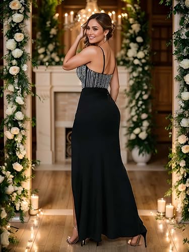 Zoctuo Mermaid Dress with Rhinestone Beaded Bodice for Women Formal Elegant3