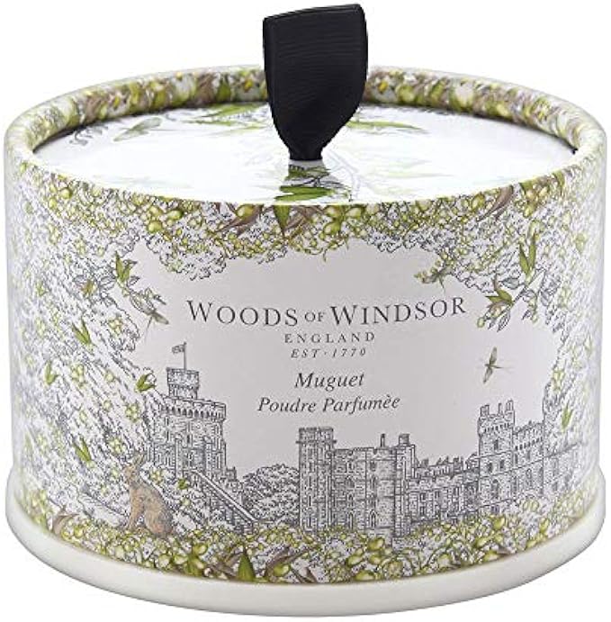 Woods Of Windsor Lily Of The Valley Body Dusting Powder With Puff for Women, 3.5 Ounce
