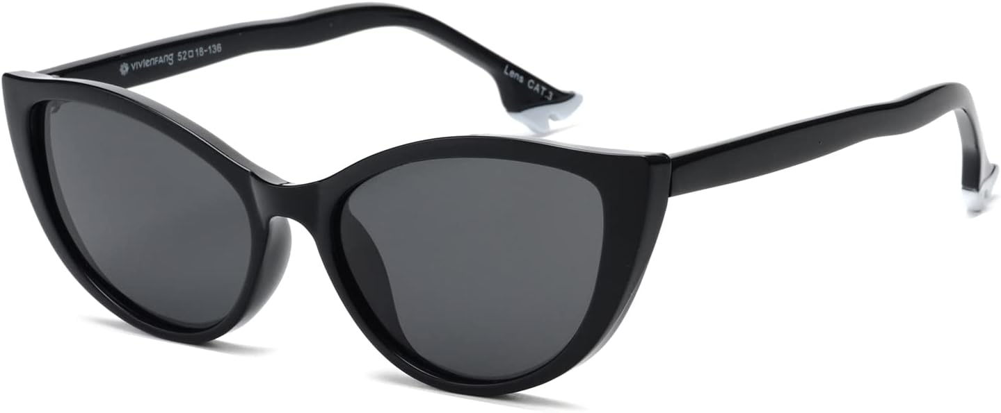Polarized Cat Eye Sunglasses Womens Trendy 2026, Retro Narrow Cateye Sun Glasses UV Protection Small Shades VF2219 - Image 3