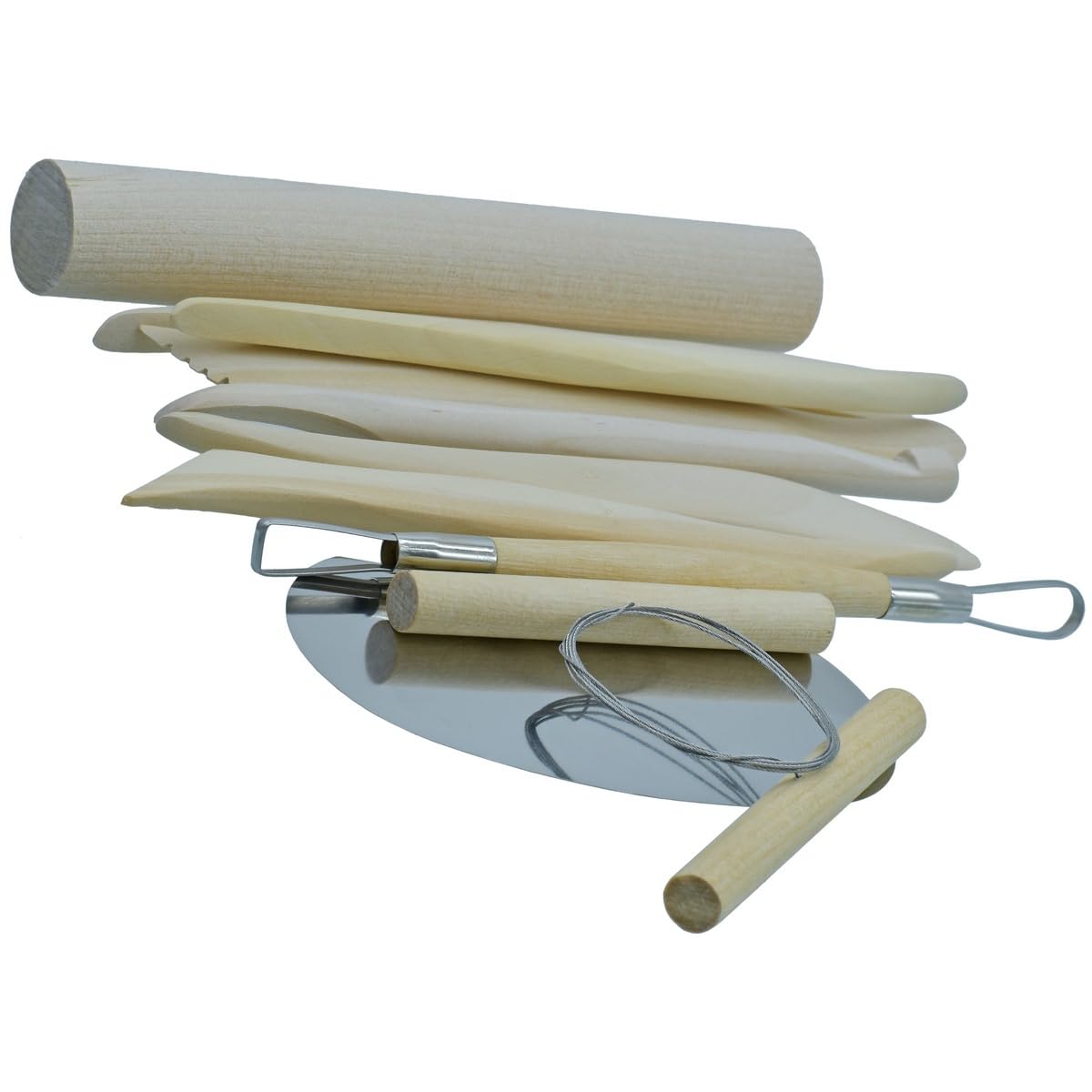 Aadya Crafts Clay Tool Set, Wood and Metal, Sculpting, Carving, Modeling and Cutting Tools, 10 Pieces, T-1021 1