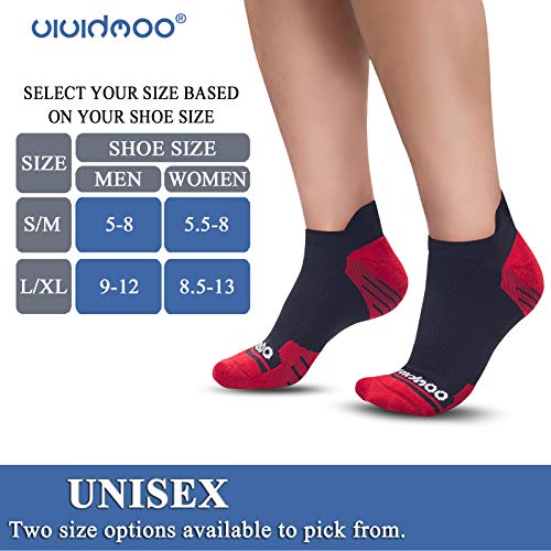 Image of Vividmoo Cycling Socks Running Performance Low Cut Athletic Sock for Women /Men, 5 Pairs No Show Socks