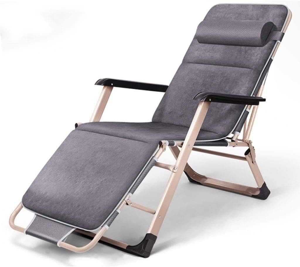 Deezu Tumbonas Jardin Silla ergonómica Camas casa Tumbona reclinable, Peso Hierba de la Playa Plegable (Portable Color, Gris),Gris