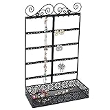 Caddy Bay Collection Vintage Style Handmade Metal Earring Necklace Bracelet Jewelry Display Tower Tree Rack