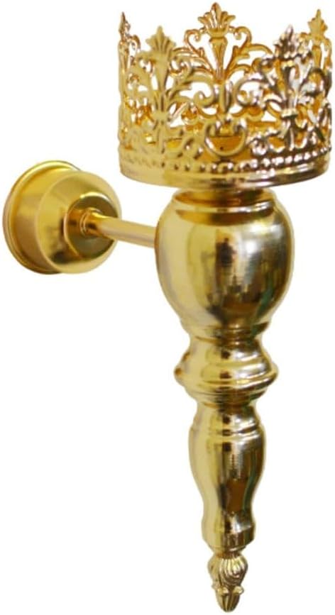 2pack Wall Candle Sconces Iron Candleholder Home Wall Art Decoration(Gold)