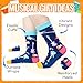 HAPPYPOP Bass Gifts for Women Men - Socks for Bass Players, Music Lover Gifts Guitar Metallica Socks for Teens Band Players