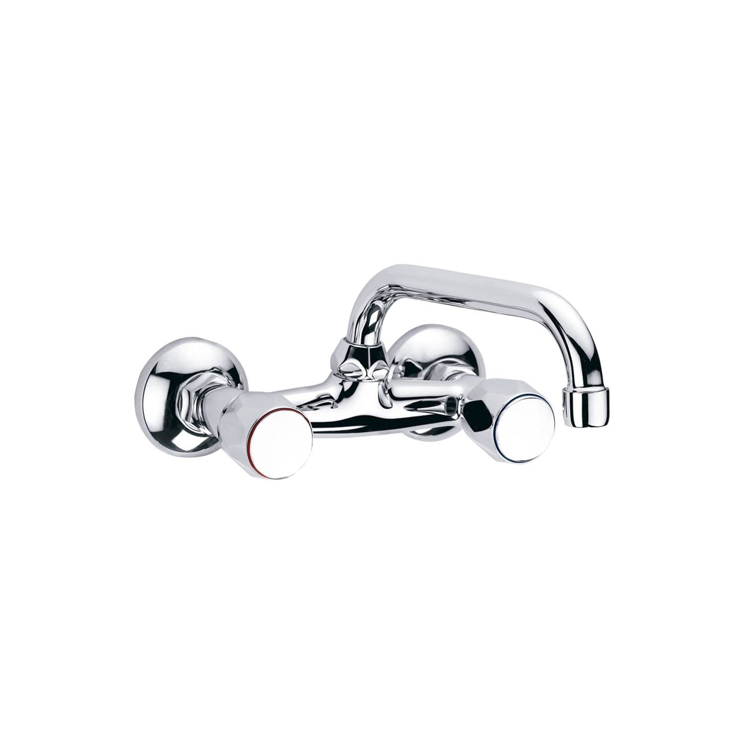Clever 97973 Grifo de Cocina Bimando Caño Corto, Urban, Cromado