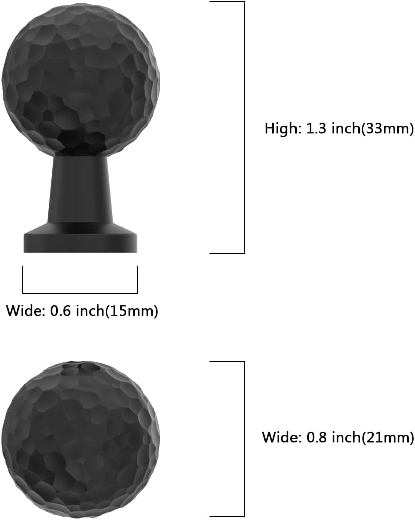 Asidrama 10 Pack Matte Black Kitchen Cabinet Knobs - Dresser & Drawer Knobs - Zinc Cabinet Hardware