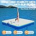Albott Inflatable Floating Dock, 6x6 Ft with Portable Carry Bag and Ladder, 7.9 Inch Heavy-Duty Non-Slip Surface Water Platform, Floating Platform Ideal for Lake, River, Ocean, Blue
