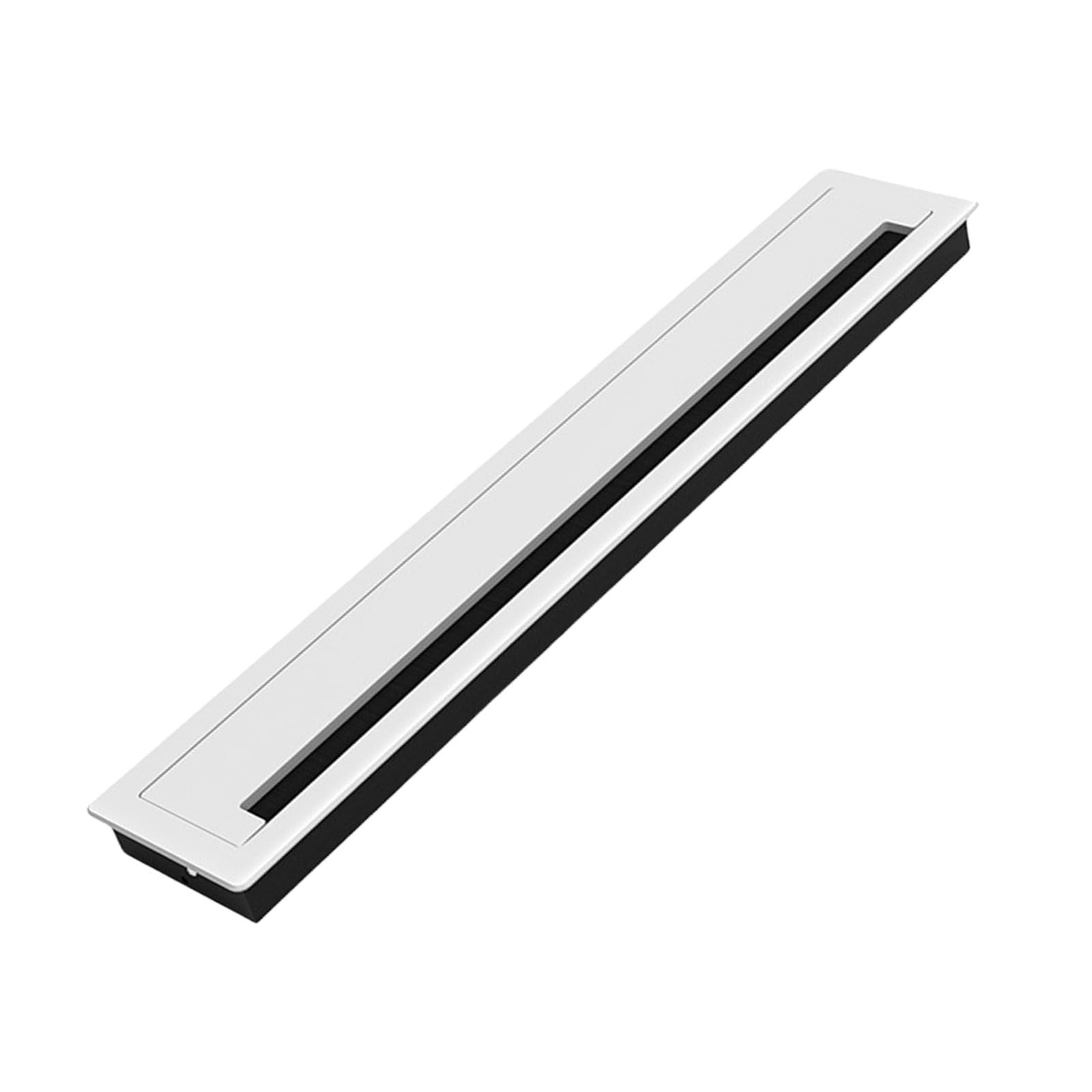Copri per cavo rettangolare con spazzola, filo metallico, per organizzare passaggio del cavo attraverso l ' tenuta per scrivanie da ufficio, tavolo per computer