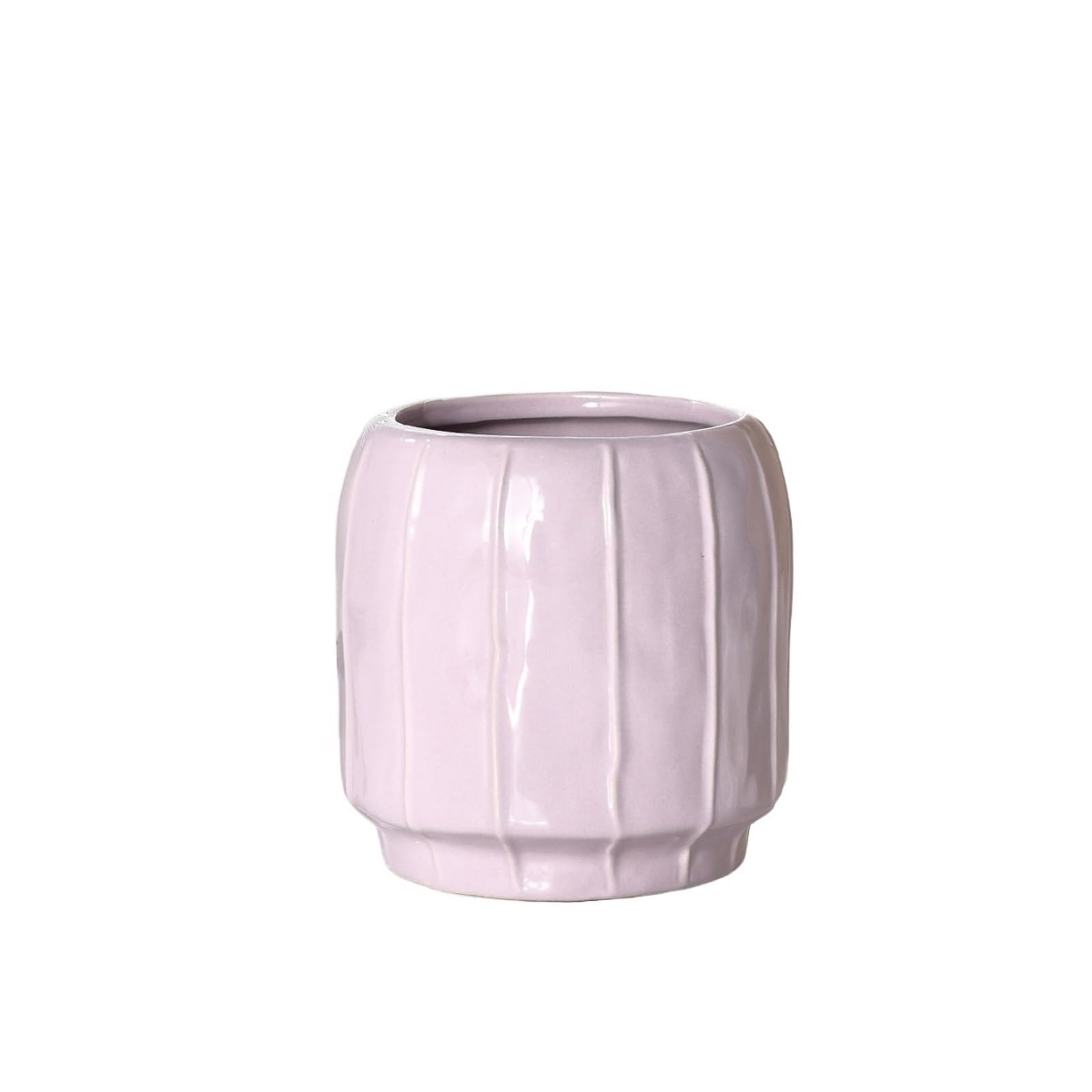 TSKIQQLQ Pots for Plants Nordic Striped Ceramic Flower Pot With Drainage Hole Simple Round Planter Plant Lover Gifts