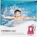 ifundom Inflatable Swim Vest for Boy Girl Floating Jacket for Pool Beach Snorkeling Safety Design Comfortable Fit Lightweight Buoyancy Aid for Young Swimmers