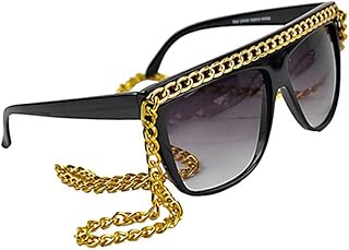 Donne Catena Occhiali da sole (nero + oro)