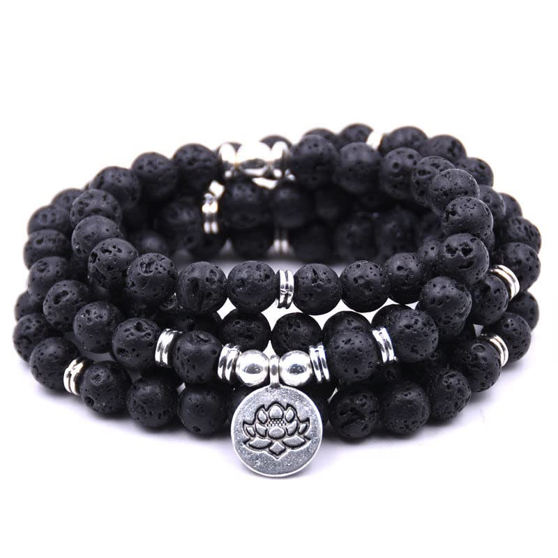 Pulsera de piedra 8mm y collar de yoga de 108 cuentas Reiki para meditacion