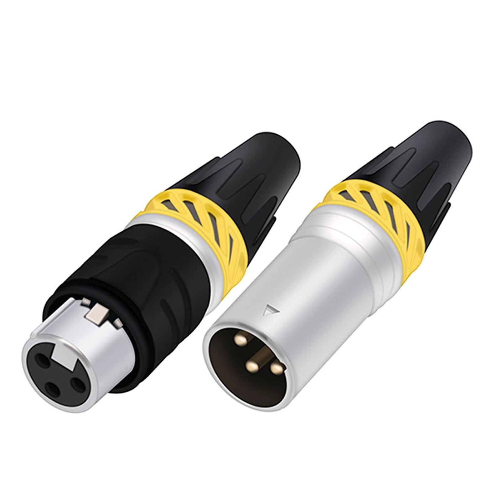 1 szt. 3-pinowy XLR męski na żeński kabel przedłużający mikrofon złącze audio adapter wtyczka gniazdo audio (1 x F 3P srebrny)