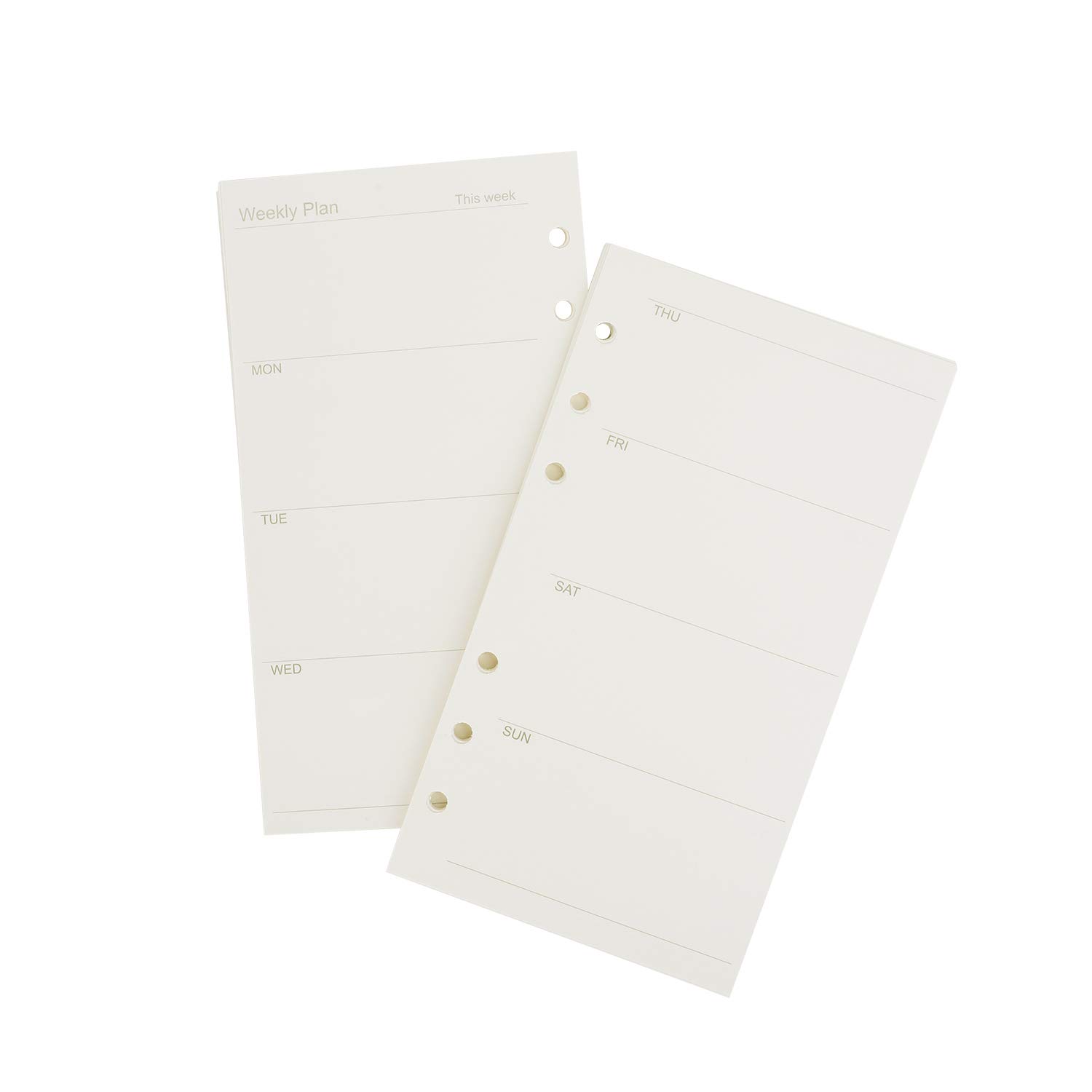 Amazon.co.jp: a6 週間 リフィル 6穴 ウイークリー システム手帳