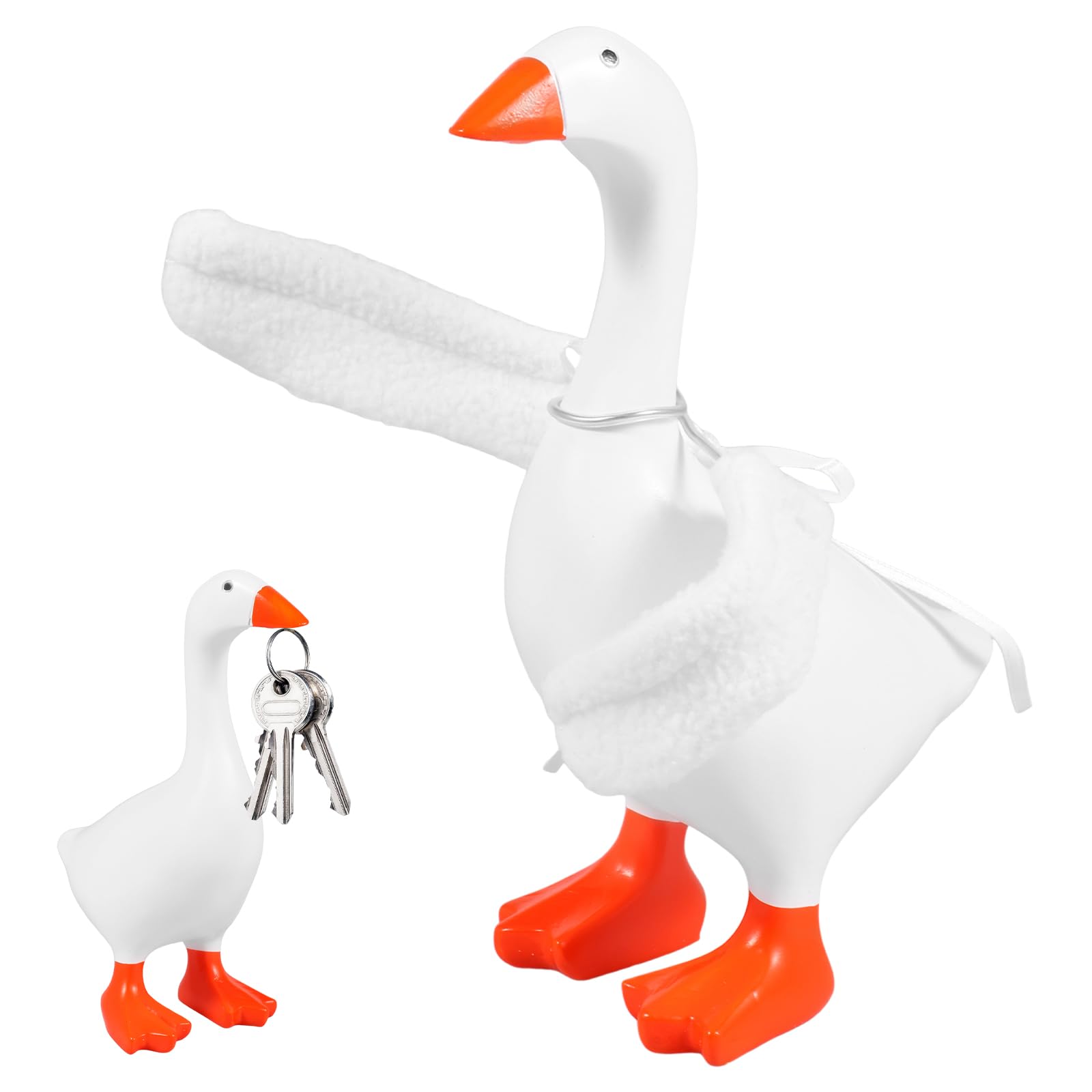 Ghshanog Desktop Goose Statue 6.5 inch Cute Resin Figurine for Office Desk Decor Funny Home Tabletop Decoration Unique Housewarming Present for Women
