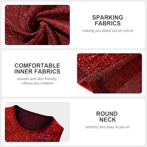 Arjen Kroos Men's Sequin Tank Top, Gold Glitter Rave Sleeve Shirts, Sparkly Disco Mens Vest2