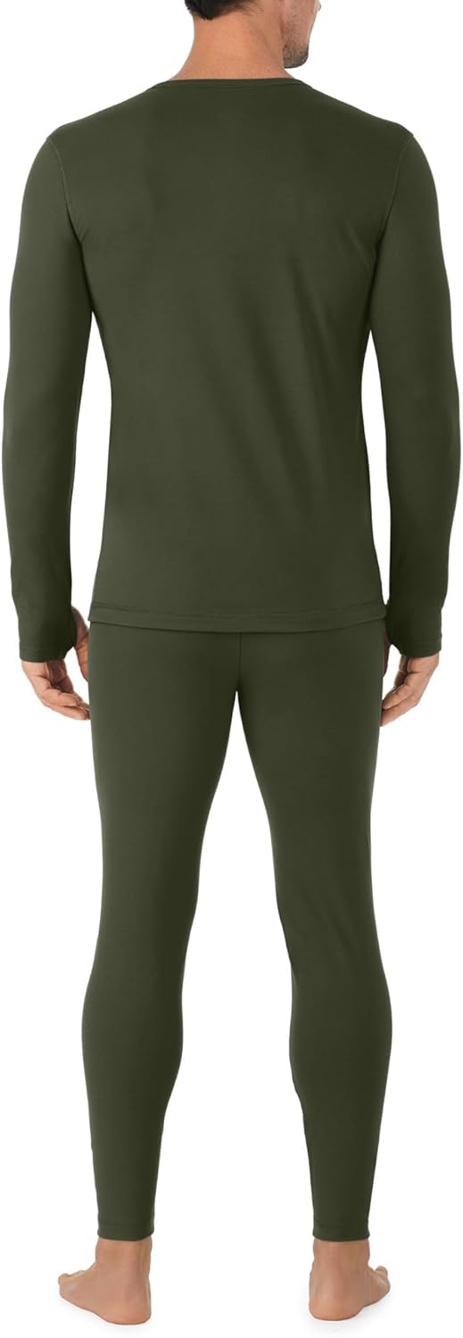 Cuddl Duds Thermal Underwear Shirt and Leggings Set for Men - Heavyweight Fleece Lined Long Johns - Winter Clothes Base Layer