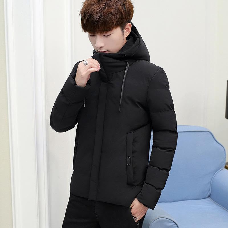 Image of YOONIKK Hooded Jacket for Men | Winter Wear Puffer Jacket | Full Sleeve Padded Bomber Jacket for Men | Lightweight Windproof Outerwear | Stylish Winter Jackets for Men