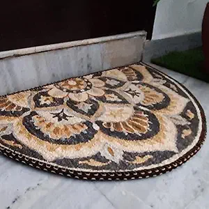 AVIONI Home Floor Mats in Beautiful Rangoli Modern Design | Anti Slip, Durable & Washable | Outdoor & Indoor - 84cm x 135cm (~33