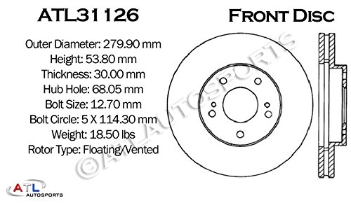 Amazon.com: Fits 1991 Nissan 300ZX FRONT PAIR ATL Autosports