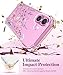 GVIEWIN for iPhone 16 Case Floral, with Screen Protector&Camera Lens Protector, [Non Yellowing] Soft Shockproof Clear Phone Protective Cover for Women, Flower Pattern Design 6.1