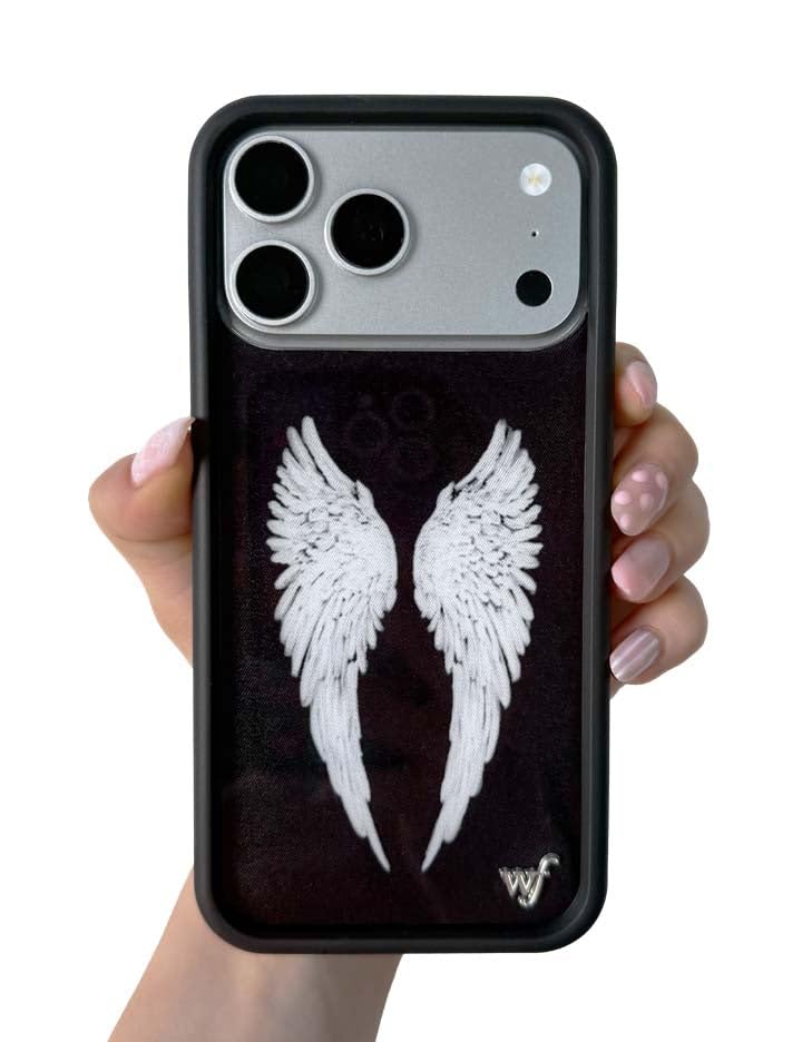 Image of Wildflower Cases - Compatible with iPhone 16 Pro Max | Protective Black Bumper, 6.5ft Drop Test Certified, Women Owned Small Business | Angel Baby Black