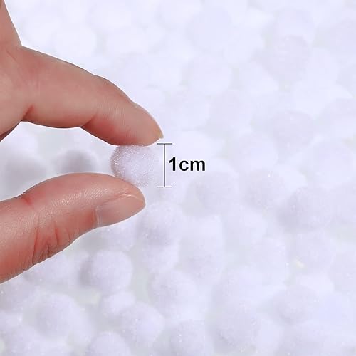 Miniatura 2 de Boao 600 Pieces Christmas Pom Poms Balls, Assorted Sizes Arts and Craft Pompoms Fluffy Pom Balls Mini for Christmas DIY Party Decorations (White,