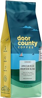 Door County Coffee Jamaican Blue Mountain Blend Non-Flavored - 10 oz Bag - Medium Roast - 100% Arabica - Jamaican Blue Mountain Blend