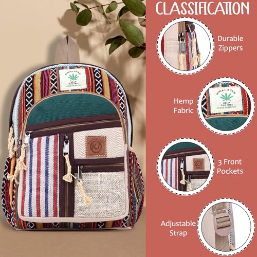 Small-Lightweight-Daypack-Backpack-Handmade-Himalayan-Hemp-Travel-Hiking-Purse-for-Men-Women-DayPack5