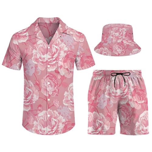 Flowers Summer Beach Shorts 80s 90s Men's Swim Trunks Printed Beach Shorts