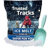 FIREKI Ice Melt, Pet Safe Ice Melt, 10 LBS Premium Snow Melter with Scoop, Pure Magnesium Chloride, Safer for Pets, Concrete, Effective to -35 F, 10 lb