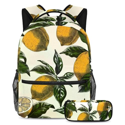 Sac à dos polyvalent fruits vintage pour illuminer vos journées de cours et sorties