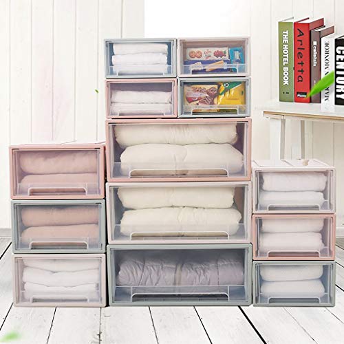 Wffo Storage Container Drawer Plastic Muji Style Minimalist Stackable Great for Storage of