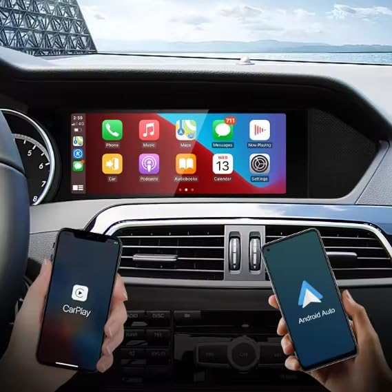 8.8 Inch Car Touchscreen Wireless CarPlay Android Auto for Mecedes Benz C Class W204 S204 2011-2015 Year with NTG 4.5, Car Stereo Multimedia Radio Receiver (8.8" NTG4.5 8GB+128GB W204)